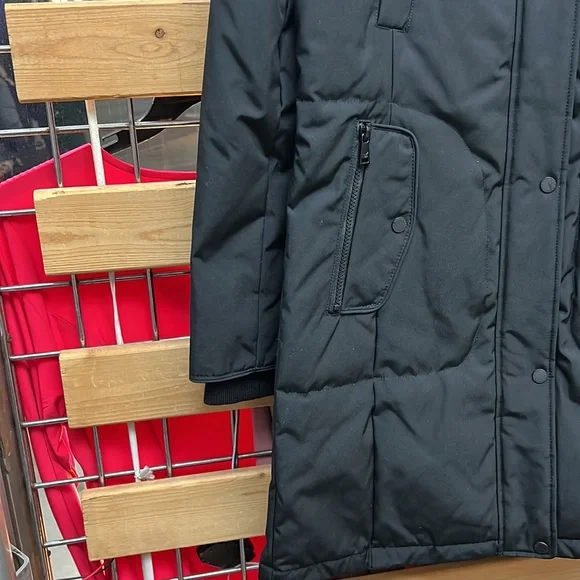 NWT,1 MADISON Detachable FOX FUR PARKA DOWN COAT,(black with black real fur) - Picture 12 of 16